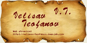 Velisav Teofanov vizit kartica